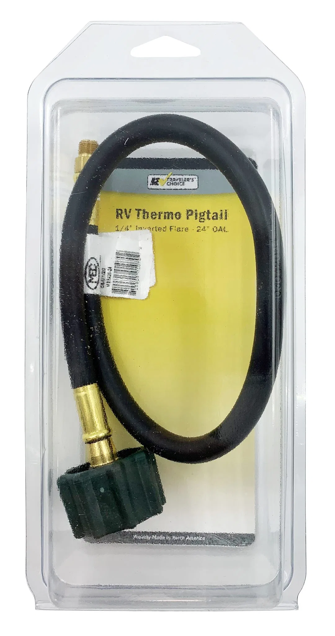 42524PTC – TRVLR CHOICE Propane Hose, 1/4 Inch Inside Diameter High Pressure Hose 200,000 BTU Capacity Female QCC (Qu...